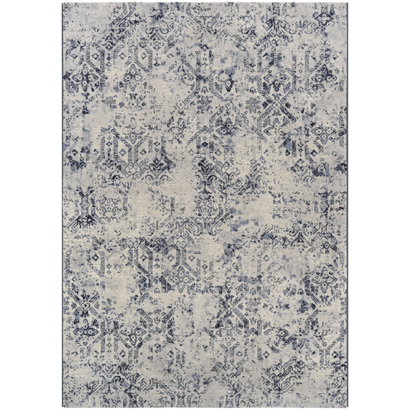 Williston Andover Woven Blue/Gray Area Rug & Reviews Wayfair